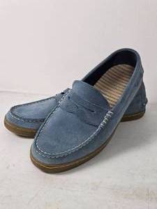 lot 20 image: Mens Cole Haan Blue Suede Loafer Shoes, sz 10.5