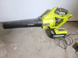 lot 37 image: Ryobi Battery Powered Leaf Blower
