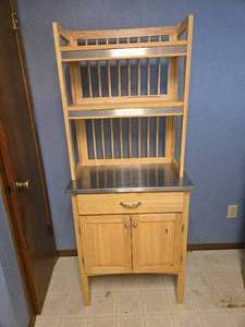 lot 24 image: Kitchen Microwave Cabinet or Small Coffee Station