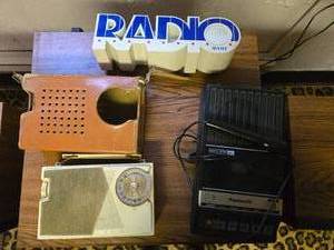 lot 33 image: Vintage Radios and Tape Recorder including General Electric, Avon, and Panasonic