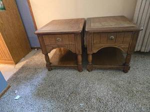lot 41 image: Pair of Wooden End Tables