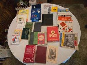 lot 49 image: Girl Scout Handbook and Websters Dictionary, plus Guitar Instruction Books and MORE