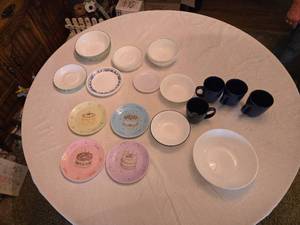 lot 57 image: Lot of Corelle and Avon Dinnerware
