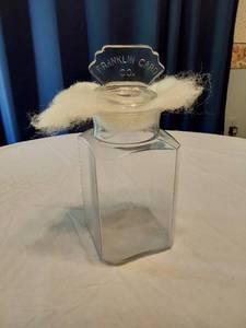 lot 147 image: Franklin Caro Co. Glass Jar - Crack