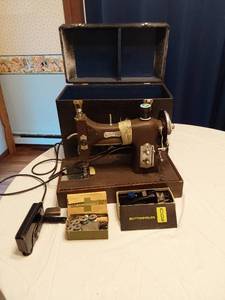 lot 177 image: Domestic Rotary Sewing Machine with Accessories