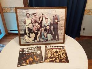 lot 193 image: Sha Na Na Memorabilia including Framed Photo and Vinyl Records