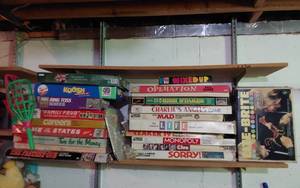 lot 219 image: Large Lot of Board Games including Operation, The Game of Life, and Monopoly