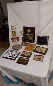 lot 249 image: Lot of Racing and Other Trophies and Helmets