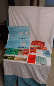 lot 253 image: Ford Owners Guides and Manuals including 1980 Thunderbird Owners Guide, Granada Guides, and Engine Control Manuals