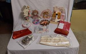 lot 295 image: Mixed Assorted Household and Decorative Items including Birdhouse, Toiletries, and Accessories