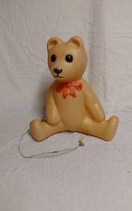 lot 307 image: Vintage Light Up Bear Blow Mold about 17 tall