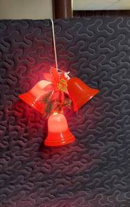 lot 334 image: Christmas Bell Light Decoration with Floral Accent