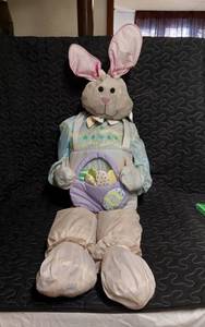 lot 345 image: Easter Bunny Figure with Pastel Outfit