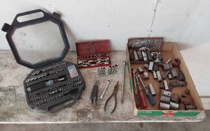 lot 381 image: Sockets and Tool Sets including Screwdrivers and Accessories
