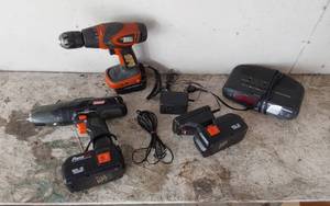 lot 388 image: Coleman and Black & Decker Drill Set with Sony Dream Machine