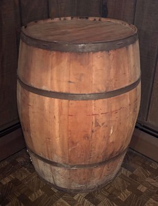lot 37 image: Large Vintage Wooden Barrel