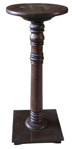 lot 51 image: Vintage Solid Oak Pedestal Plant Stand