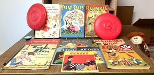 lot 85 image: Vintage Books including Mother Goose Rhymes, Paint Books, Bondie and More