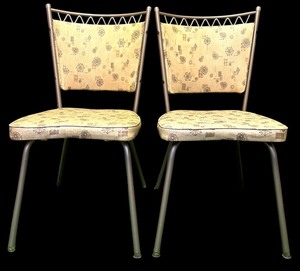 lot 87 image: Fabulous Pair of Vintage Dinette Chairs by B Brody Seating Co.
