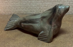 lot 151 image: Seal Soapstone Figurine by Thorn of Canada