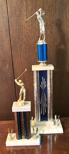 lot 157 image: Two Vintage Golf Trophies