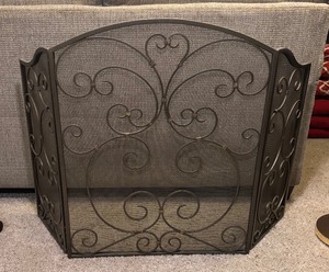 lot 168 image: Scroll Accented Fireplace Screen