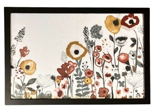 lot 99 image: Fabric Floral Framed Wall Art