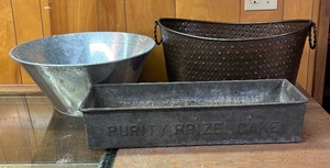 lot 226 image: Three Decorative Metal Bins