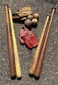 lot 329 image: Lets Play Ball Bats, Balls and Gloves