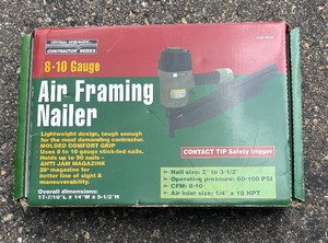lot 330 image: Central Pneumatic 8-10 Gauge Air Framing Nailer