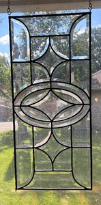 lot 341 image: Leaded Glass Decorative Panel