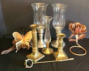 lot 250 image: Brass, Copper, Glass & Pewter Collection