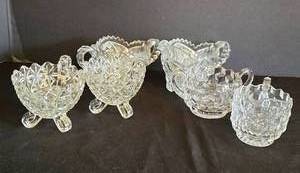 lot 306 image: Vintage Crystal Sugar & Creamer Sets