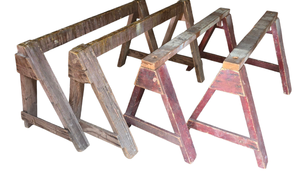 lot 364 image: Set of Four Wooden Saw Horses