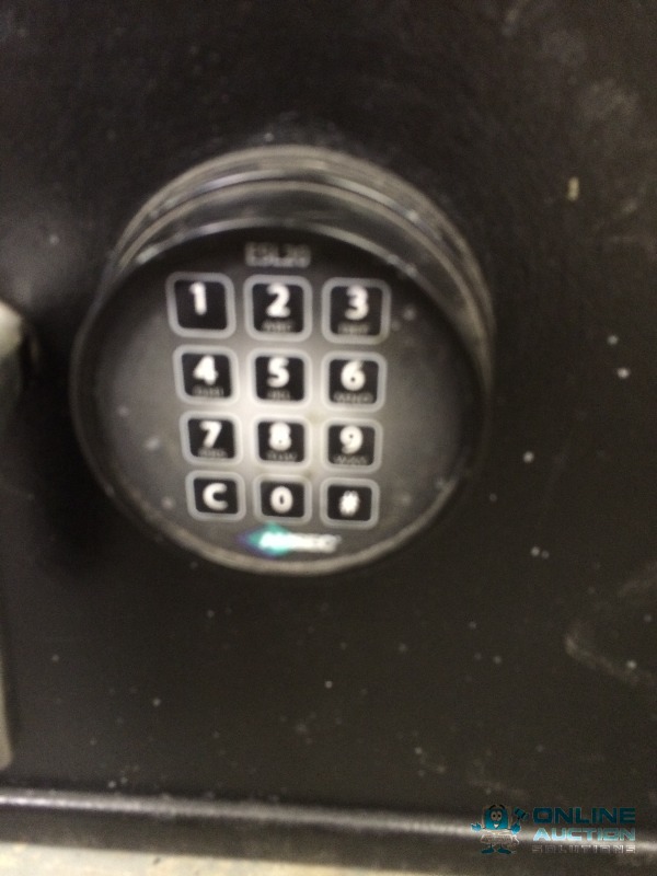 lot 26 image: AMSEC Safe with the combination  drop drawer
