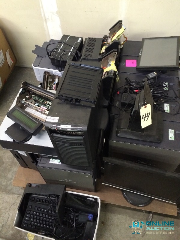 lot 44 image: Computer Towers, Monitors, Printer, Misc accessories, IT