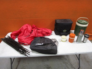 lot 68 image: Tent, Air Mattress, Misc Coolers