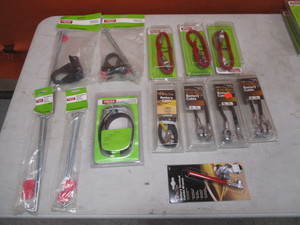 lot 123 image: Battery Cables, Battery Hold Downs, Battery Terminal Wrench, Battery Carrier Strap