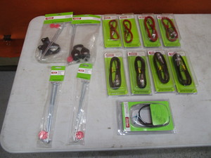 lot 124 image: Battery Cables, Battery Hold Downs, Battery Carrier Strap