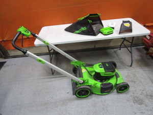 lot 208 image: Greenworks 60v 21 Mower & Charger