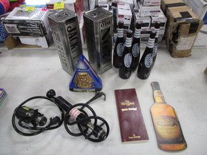 lot 325 image: Keg Tap, Special Edition Baseball Beer Bottles & Misc