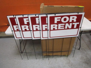 lot 387 image: (5) For Rent Yard Signs