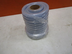 lot 407 image: Spool of 58 ID 78 OD Braided Clear Tubing