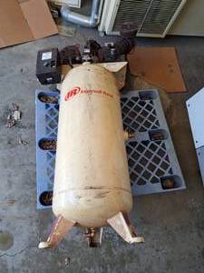 lot 8 image: Ingersol Rand 60-gallon 3-Phase Air Compressor 2340