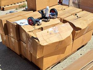 lot 64 image: Lot of (1 Pallet  (16) Boxes) Portable Baseline Cart Base Assemblies