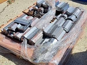 lot 65 image: Lot of (1 Pallet) 18 Angle Iron Brackets  Unfinished