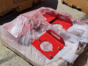 lot 71 image: Lot of (1 Pallet) First Pitch Pitching Machine Parts (Red)