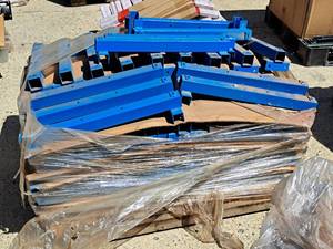 lot 73 image: Lot of (1 Pallet) First Pitch Misc. Rack Parts (Blue)