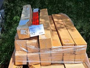 lot 92 image: Lot of (14) First Pitch Baseline Pitching Machine Legs and Caddy Parts (New in Box)