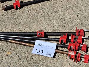 lot 133 image: Lot of (4) Bar Clamps 24 (Red)